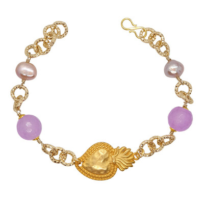 Bracciale Cuore Lilla