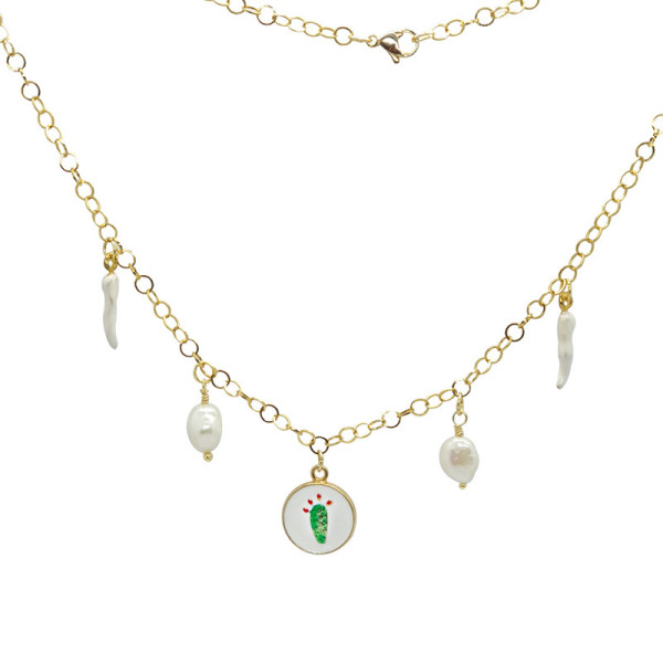 Collana charms Siciliani bianchi