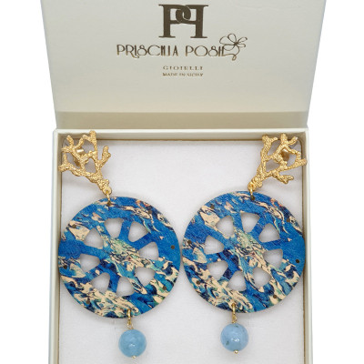 Orecchini Blu Corallo