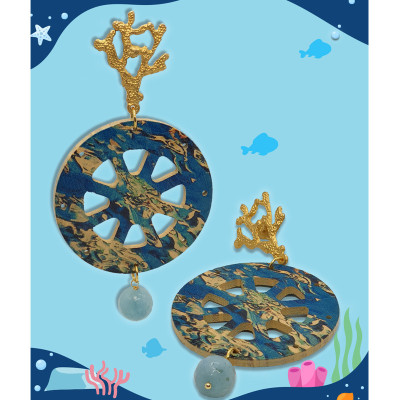 Orecchini Blu Corallo