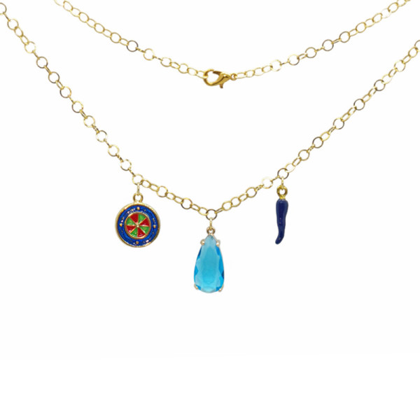 Collana Charms Blu