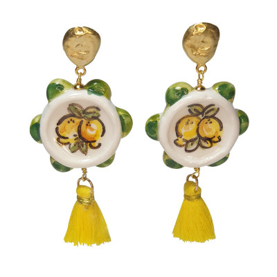 Orecchini Tamburelli in Ceramica