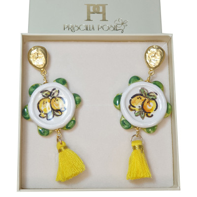 Orecchini Tamburelli in Ceramica