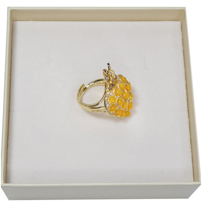 Anello Cuore Sacro e Perline