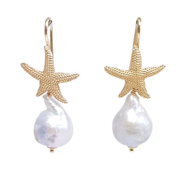 Orecchini Stelle e Perle Barocche