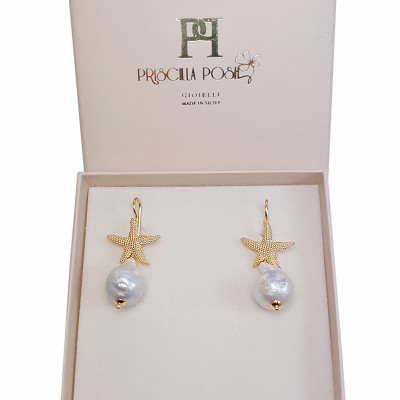 Orecchini Stelle e Perle Barocche