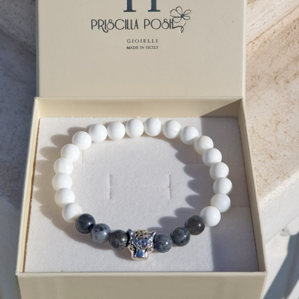 Bracciale Leopardo Pietre Agata