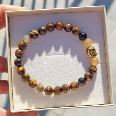 Collana e Bracciale in Occhio di Tigre – Gioielli Unisex con Pietre Naturali | Priscilla Posh Gioielli