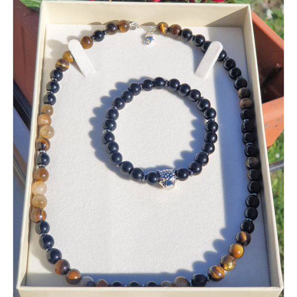 Collana e Bracciale con Leopardo